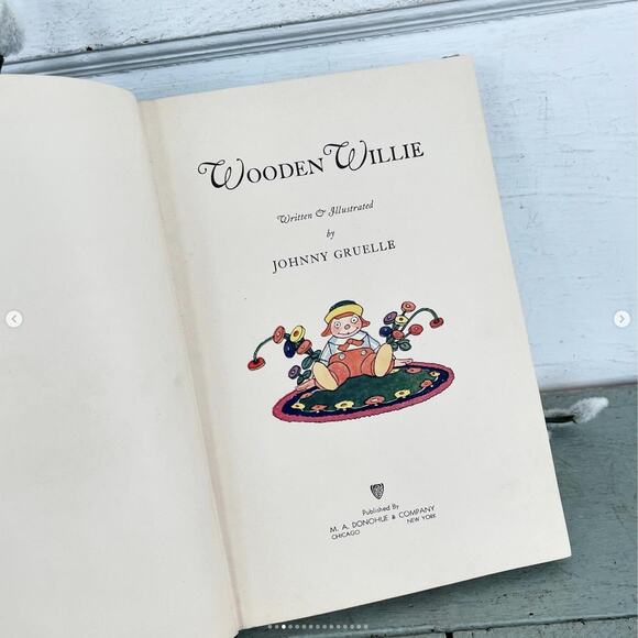 Antique Wooden Willie Book Johnny Gruelle Raggedy Ann Author Illustrations 1927 - Picture 3 of 10